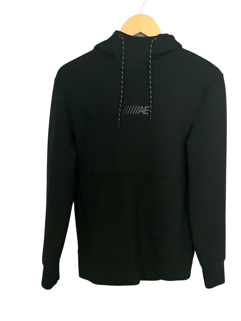 American Eagle Outfitters Black Pullover Hoodie with Subtle Logo - Picture 1 of 4